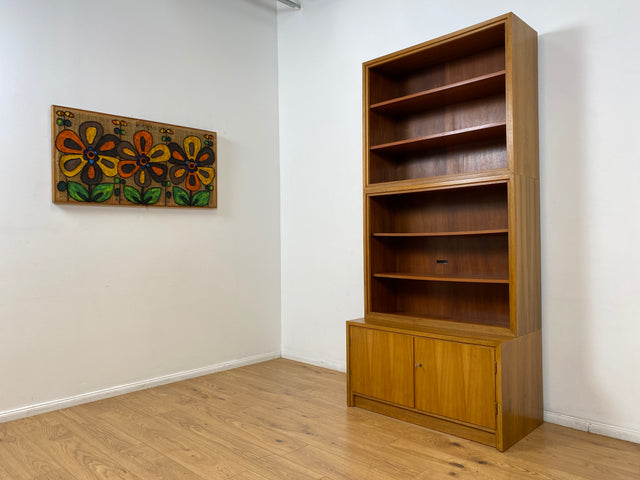 WMK # Schöner & gut erhaltener hoher modularer Mid-Century Bücherschrank aus 1958 von WK Möbel mit verstellbaren Regalböden # Regal Bücherregal Schrank Sideboard Kommode Wohnzimmerschrank Vintage 50er
