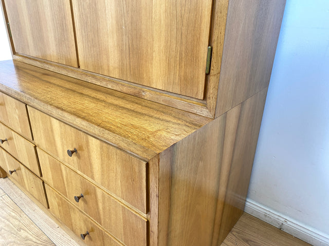 WMK # Schönes & gut erhaltenes hohes modulares Mid-Century Highboard aus 1958 von WK Möbel mit Schubladen & Regal # Bücherschrank Bücherregal Schrank Sideboard Kommode Wohnzimmerschrank Vintage 50er