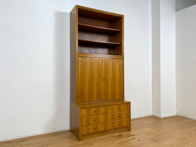 WMK # Schönes & gut erhaltenes hohes modulares Mid-Century Highboard aus 1958 von WK Möbel mit Schubladen & Regal # Bücherschrank Bücherregal Schrank Sideboard Kommode Wohnzimmerschrank Vintage 50er