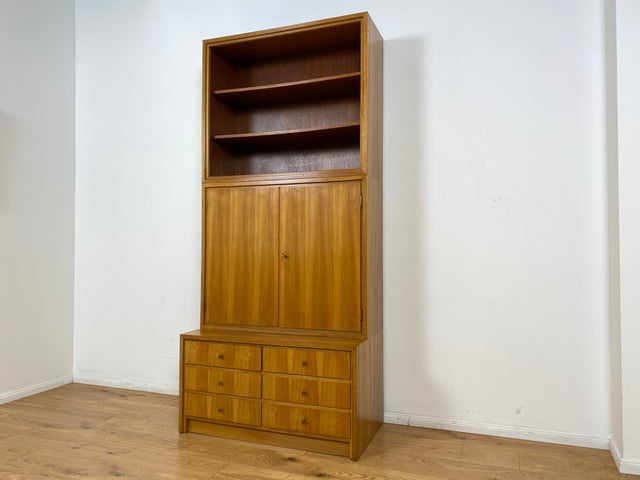 WMK # Schönes & gut erhaltenes hohes modulares Mid-Century Highboard aus 1958 von WK Möbel mit Schubladen & Regal # Bücherschrank Bücherregal Schrank Sideboard Kommode Wohnzimmerschrank Vintage 50er
