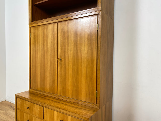 WMK # Schönes & gut erhaltenes hohes modulares Mid-Century Highboard aus 1958 von WK Möbel mit Schubladen & Regal # Bücherschrank Bücherregal Schrank Sideboard Kommode Wohnzimmerschrank Vintage 50er