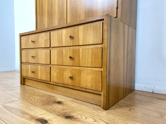 WMK # Schönes & gut erhaltenes hohes modulares Mid-Century Highboard aus 1958 von WK Möbel mit Schubladen & Regal # Bücherschrank Bücherregal Schrank Sideboard Kommode Wohnzimmerschrank Vintage 50er