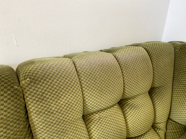 WMK I Schönes und äußerst gemütliches modulares 70er Jahre Ecksofa mit grünem gestepptem Originalbezug I Couch Eckcouch Sitzecke Wohnzimmer Polstergarnitur Retro Vintage Berlin Passau Leipzig Nürnberg