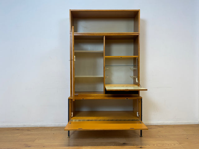 WMK I Kultiges modulares Designer Regalsystem 430 I Joachim Nebelung für VEB Hellerau mit Bar I Highboard Barschrank Bücherschrank Regalwand Stringregal Sideboard Mid-Century Vintage DDR 60er 70er