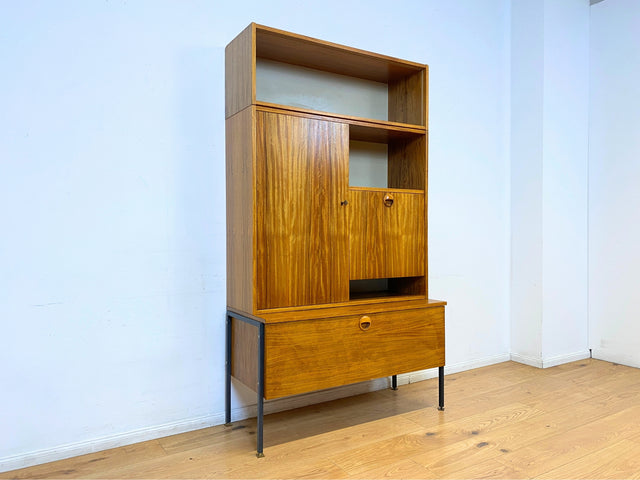 WMK I Kultiges modulares Designer Regalsystem 430 I Joachim Nebelung für VEB Hellerau mit Bar I Highboard Barschrank Bücherschrank Regalwand Stringregal Sideboard Mid-Century Vintage DDR 60er 70er