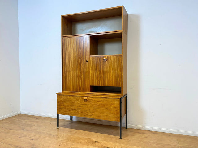 WMK I Kultiges modulares Designer Regalsystem 430 I Joachim Nebelung für VEB Hellerau mit Bar I Highboard Barschrank Bücherschrank Regalwand Stringregal Sideboard Mid-Century Vintage DDR 60er 70er