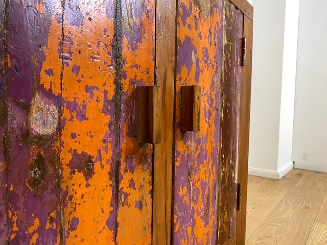 Boatwood by WMK # Freundliche & nachhaltige Kommode aus altem Bootsholz, ein handgefertigtes Unikat aus massivem Teakholz # Schrank Sideboard Anrichte Wäschekommode Schuhschrank Wickelkommode Cabinet