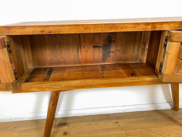 Boatwood by WMK # Detailreiche & nachhaltige Kommode aus altem Bootsholz, ein handgefertigtes Unikat aus massivem Teakholz # Sideboard Anrichte Schrank Flurkommode Konsole TV-Lowboard Bootsmöbel Teak