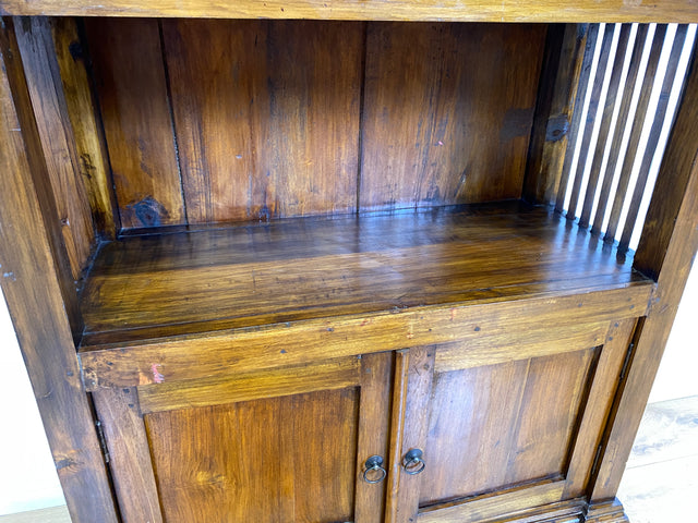 Boatwood by WMK I Einzigartiger nachhaltiger Bücherschrank I Handmade Unikat aus altem Bootsholz I Teakholz massiv I Regel Holzregal Bücherregal Highboard Küchenregal Geschirrschrank Berlin Bonn Kiel