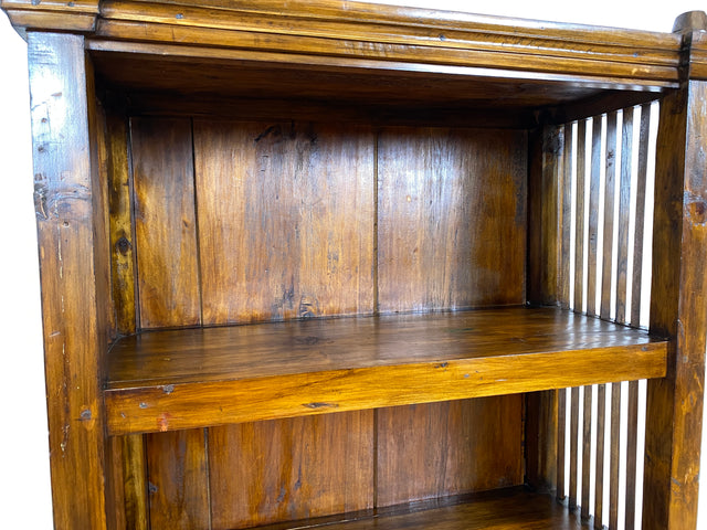 Boatwood by WMK I Einzigartiger nachhaltiger Bücherschrank I Handmade Unikat aus altem Bootsholz I Teakholz massiv I Regel Holzregal Bücherregal Highboard Küchenregal Geschirrschrank Berlin Bonn Kiel