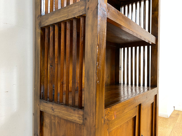 Boatwood by WMK I Einzigartiger nachhaltiger Bücherschrank I Handmade Unikat aus altem Bootsholz I Teakholz massiv I Regel Holzregal Bücherregal Highboard Küchenregal Geschirrschrank Berlin Bonn Kiel