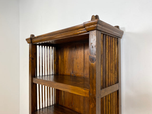 Boatwood by WMK I Einzigartiger nachhaltiger Bücherschrank I Handmade Unikat aus altem Bootsholz I Teakholz massiv I Regel Holzregal Bücherregal Highboard Küchenregal Geschirrschrank Berlin Bonn Kiel