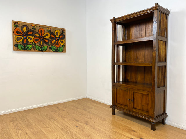 Boatwood by WMK I Einzigartiger nachhaltiger Bücherschrank I Handmade Unikat aus altem Bootsholz I Teakholz massiv I Regel Holzregal Bücherregal Highboard Küchenregal Geschirrschrank Berlin Bonn Kiel