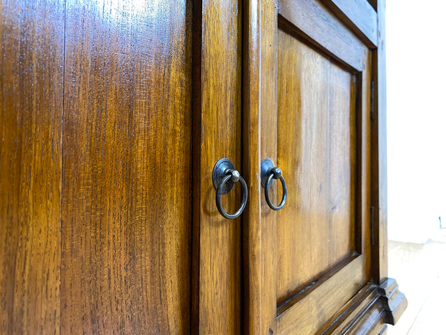 Boatwood by WMK I Einzigartiger nachhaltiger Bücherschrank I Handmade Unikat aus altem Bootsholz I Teakholz massiv I Regel Holzregal Bücherregal Highboard Küchenregal Geschirrschrank Berlin Bonn Kiel