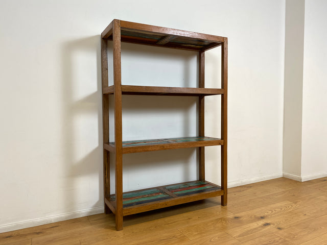Boatwood by WMK I Schönes nachhaltiges Regal aus altem Bootsholz, ein handgefertigtes Unikat aus massivem Teakholz I Holzregal Küchenregal Bücherregal Teak Bootsmöbel Industrial Berlin München Leipzig