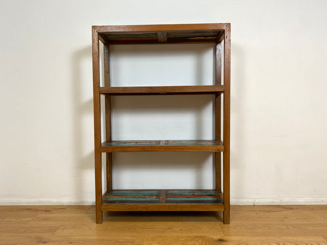Boatwood by WMK I Schönes nachhaltiges Regal aus altem Bootsholz, ein handgefertigtes Unikat aus massivem Teakholz I Holzregal Küchenregal Bücherregal Teak Bootsmöbel Industrial Berlin München Leipzig