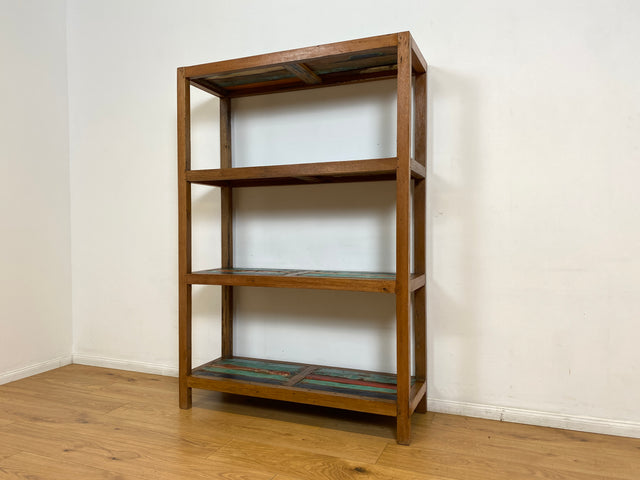 Boatwood by WMK I Schönes nachhaltiges Regal aus altem Bootsholz, ein handgefertigtes Unikat aus massivem Teakholz I Holzregal Küchenregal Bücherregal Teak Bootsmöbel Industrial Berlin München Leipzig