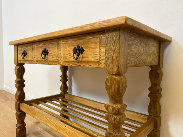 WMK # Schöne und sehr gut erhaltene nordische Vintage Anrichte aus vollem Holz mit Schubladen & Ablage # Tisch Küchentisch Holztisch Küchenschrank Küchenanrichte Kommode Konsole Flurkommode Weichholz