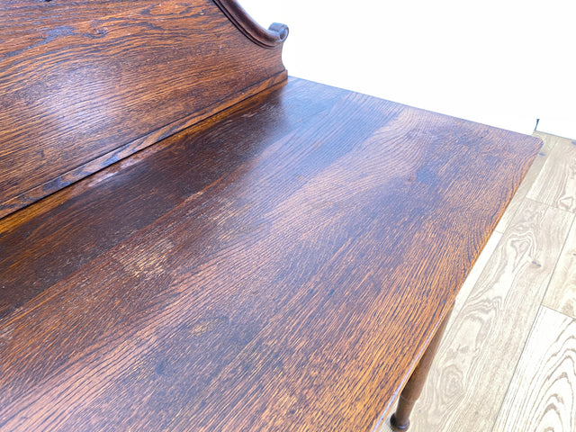 WMK I Wunderschöner nordischer antiker Konsolentisch aus Eichenholz mit Schublade & Ablage I Kommode Konsole Tisch Küchenschrank Küchenregal Anrichte Jugendstil Gründerzeit Vintage Berlin Kiel Dresden