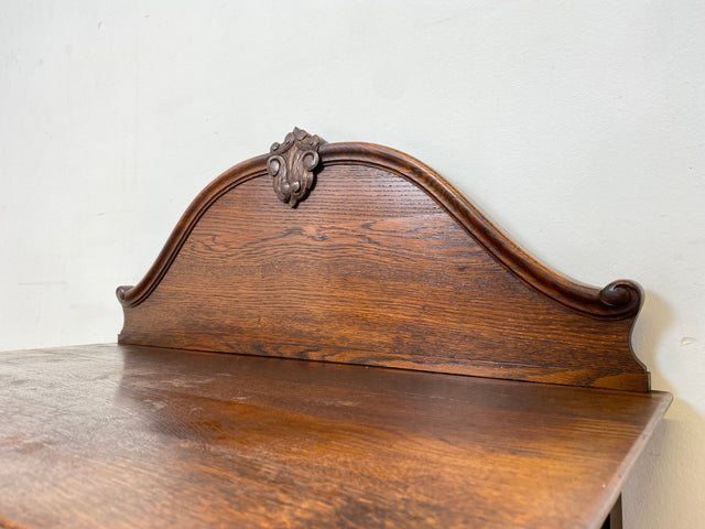 WMK I Wunderschöner nordischer antiker Konsolentisch aus Eichenholz mit Schublade & Ablage I Kommode Konsole Tisch Küchenschrank Küchenregal Anrichte Jugendstil Gründerzeit Vintage Berlin Kiel Dresden