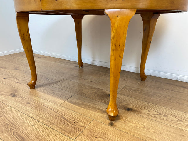 WMK # Wunderschöner ovaler heller dänischer antiker Esszimmertisch aus vollem Holz, 2x ausziehbar mit integr. Platten # Esstisch Tisch Holztisch Ausziehtisch Esszimmer Jugendstil Chippendale Vintage