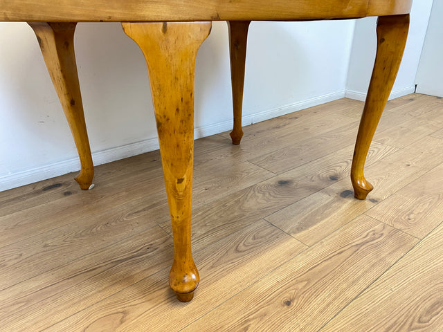 WMK # Wunderschöner ovaler heller dänischer antiker Esszimmertisch aus vollem Holz, 2x ausziehbar mit integr. Platten # Esstisch Tisch Holztisch Ausziehtisch Esszimmer Jugendstil Chippendale Vintage