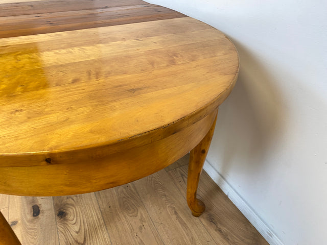 WMK # Wunderschöner ovaler heller dänischer antiker Esszimmertisch aus vollem Holz, 2x ausziehbar mit integr. Platten # Esstisch Tisch Holztisch Ausziehtisch Esszimmer Jugendstil Chippendale Vintage