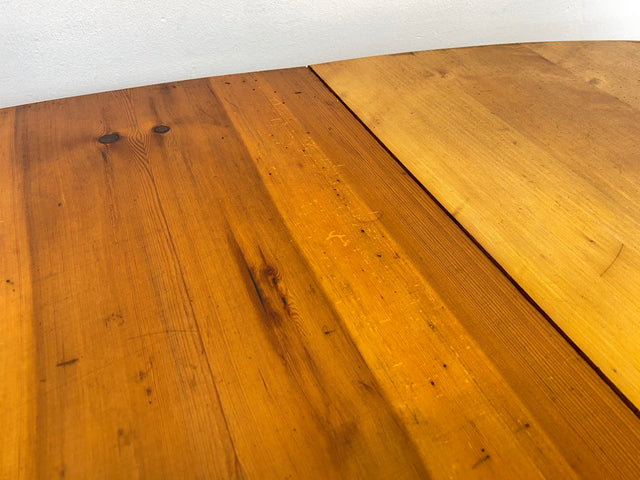 WMK # Wunderschöner ovaler heller dänischer antiker Esszimmertisch aus vollem Holz, 2x ausziehbar mit integr. Platten # Esstisch Tisch Holztisch Ausziehtisch Esszimmer Jugendstil Chippendale Vintage