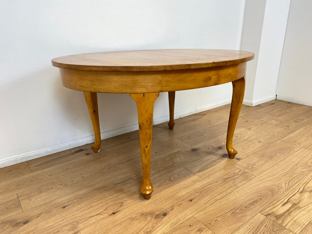 WMK # Wunderschöner ovaler heller dänischer antiker Esszimmertisch aus vollem Holz, 2x ausziehbar mit integr. Platten # Esstisch Tisch Holztisch Ausziehtisch Esszimmer Jugendstil Chippendale Vintage