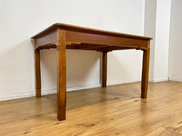 WMK I Sehr schöner und robuster dänischer antiker Esstisch aus massiver Eiche, ausziehbar I Ausziehtisch Holztisch Esszimmertisch Küchentisch Dining Table Jugendstil Vintage Berlin Karlsruhe Hessen