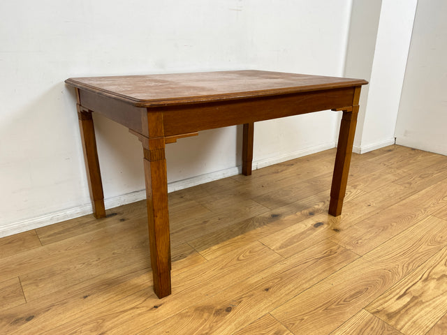 WMK I Sehr schöner und robuster dänischer antiker Esstisch aus massiver Eiche, ausziehbar I Ausziehtisch Holztisch Esszimmertisch Küchentisch Dining Table Jugendstil Vintage Berlin Karlsruhe Hessen