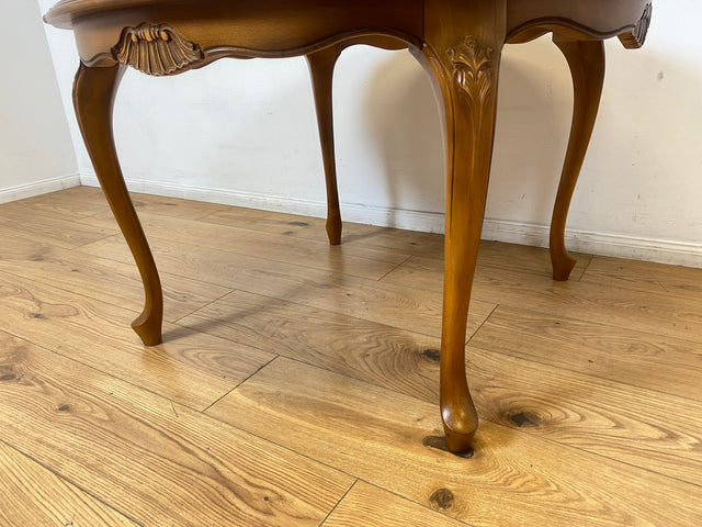 WMK I Versand 85€ I Eleganter runder Stilmöbel Couchtisch im Stil von Louis XV mit Cabriole-Beinen