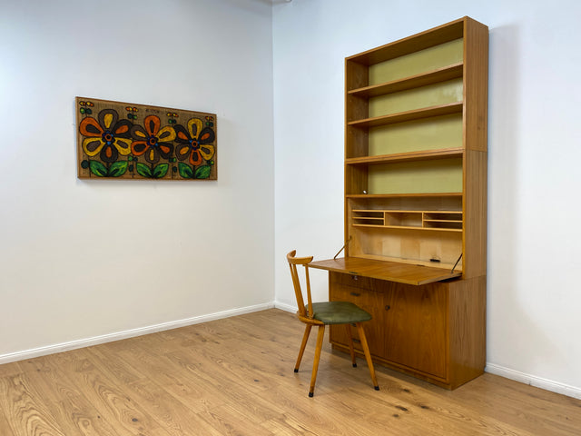 WMK Stilvoller & geräumiger 1960er Jahre Designer Schreibschrank von Bruno Knoblauch für VEB Hellerau # Sekretär Schreibtisch Bücherregal Regal Highboard Regalwand Kommode Desk Mid-Century Vintage DDR