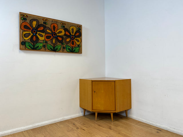 WMK I Versand 85€ I Stilvolle helle Mid-Century Eck Kommode aus 1965 von VEB Südthüringer Möbelwerken I Kommode Schrank Anrichte TV Bank Lowboard Cabinet 60er Vintage DDR Berlin Regensburg Heidelberg