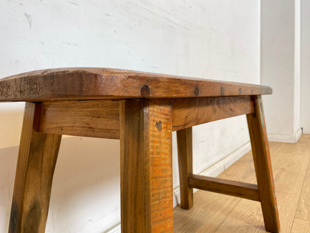 Boatwood by WMK # Meeresblaue 75cm lange Sitzbank aus altem Bootsholz, ein handgefertigtes Unikat aus massivem Teakholz # Bank Holzbank Bench Gartenbank Küchenbank Gartenmöbel Balkonmöbel Treibholz