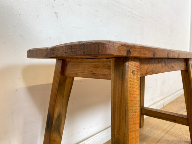 Boatwood by WMK # Meeresblaue 75cm lange Sitzbank aus altem Bootsholz, ein handgefertigtes Unikat aus massivem Teakholz # Bank Holzbank Bench Gartenbank Küchenbank Gartenmöbel Balkonmöbel Treibholz