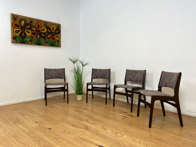 WMK Set aus 4 sehr gut erhaltenen skandinavischen Designerstühlen Modell 89 von Erik Buch für Anderssstrup # Stühle Esszimmerstühle Küchenstühle Design Dining Chairs Mid-Century Danish Design Vintage