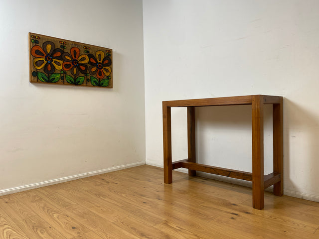 Boatwood by WMK I Schöner & robuster 130x60 Stehtisch handgefertigt aus altem Bootsholz I Teakholz massiv I Outdoor geeignet I Tisch Küchentisch Esstisch Holztisch Bartisch Gastro I Berlin Bremen Köln