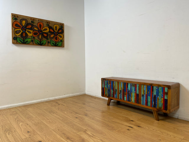 Boatwood by WMK I Bunterschönes Sideboard handgefertigt aus altem Bootsholz