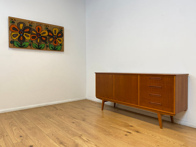 WMK # Formschönes skandinavischer Mid-Century Designer Sideboard von Ulferts in Teakholz mit Schubladen # Kommode Schrank Anrichte TV-Bank Danish Design Vintage Teak Berlin Hamburg