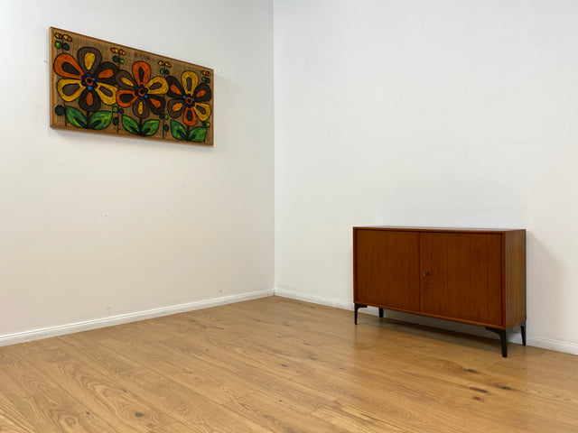 WMK # Zeitlose & sehr gut erhaltene skandinavische Kommode in Teakholz auf neuen schwarzen Metallfüßen # Sideboard Wäschekommode TV-Lowboard TV-Bank Schuhschrank Danish Design Mid-Century Vintage Teak