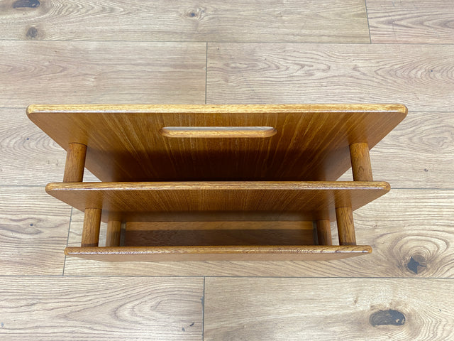 WMK # Stilvolle skandinavische Zeitungsablage aus hochwertigem Teakholz # Zeitungshalter Zeitungsständer Zeitungstisch Zeitschriftenständer Beistelltisch Danish Design Mid-Century 70er Vintage Teak