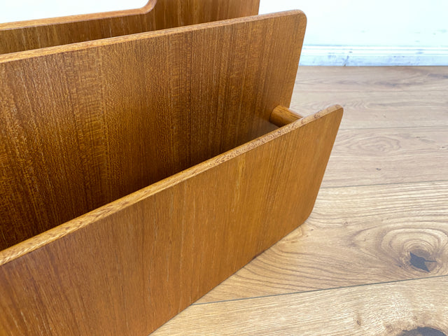 WMK # Stilvolle skandinavische Zeitungsablage aus hochwertigem Teakholz # Zeitungshalter Zeitungsständer Zeitungstisch Zeitschriftenständer Beistelltisch Danish Design Mid-Century 70er Vintage Teak