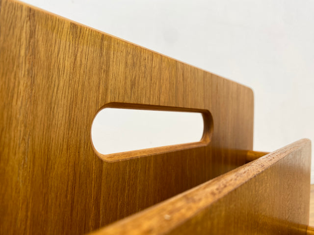 WMK # Stilvolle skandinavische Zeitungsablage aus hochwertigem Teakholz # Zeitungshalter Zeitungsständer Zeitungstisch Zeitschriftenständer Beistelltisch Danish Design Mid-Century 70er Vintage Teak