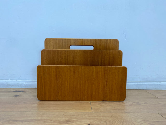 WMK # Stilvolle skandinavische Zeitungsablage aus hochwertigem Teakholz # Zeitungshalter Zeitungsständer Zeitungstisch Zeitschriftenständer Beistelltisch Danish Design Mid-Century 70er Vintage Teak