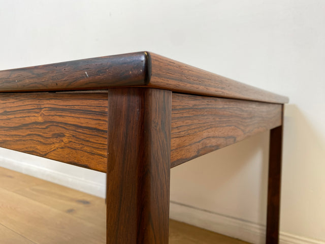 WMK # Stilvoller und gut erhaltener skandinavischer 70er Jahre Designer Couchtisch von Hansen & Nissen in Palisander # Wohnzimmertisch Beistelltisch Coffee Table Vintage Danish Design Rosewood