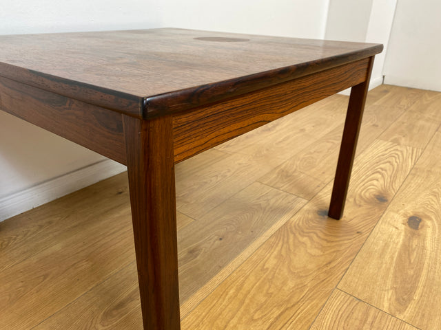 WMK # Stilvoller und gut erhaltener skandinavischer 70er Jahre Designer Couchtisch von Hansen & Nissen in Palisander # Wohnzimmertisch Beistelltisch Coffee Table Vintage Danish Design Rosewood