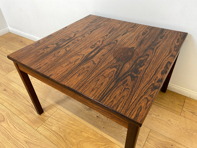 WMK # Stilvoller und gut erhaltener skandinavischer 70er Jahre Designer Couchtisch von Hansen & Nissen in Palisander # Wohnzimmertisch Beistelltisch Coffee Table Vintage Danish Design Rosewood
