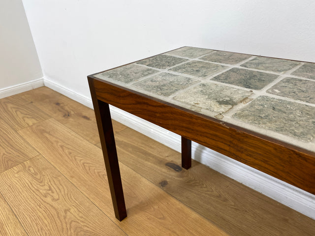 WMK # Hochwertiger & gut erhaltener skandinavischer Couchtisch aus Palisander mit robusten Fliesen # Wohnzimmertisch Beistelltisch Coffee Table Fliesentisch Mid-Century Danish Design Rosewood Vintage