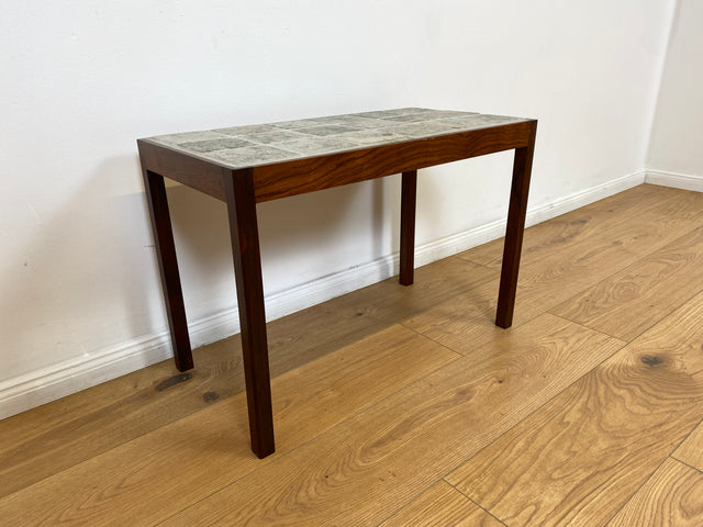 WMK # Hochwertiger & gut erhaltener skandinavischer Couchtisch aus Palisander mit robusten Fliesen # Wohnzimmertisch Beistelltisch Coffee Table Fliesentisch Mid-Century Danish Design Rosewood Vintage
